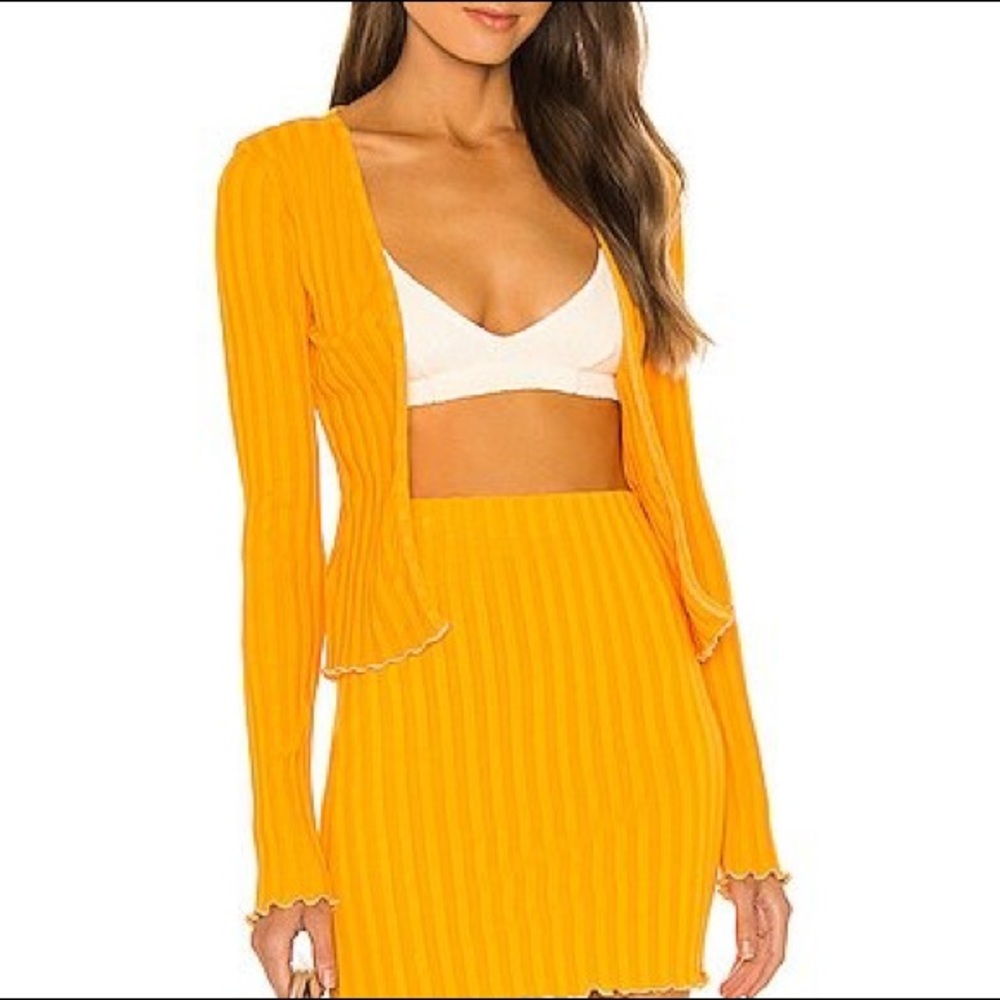 NWOT Simon Miller Dookie Rib Cardigan in Mustard